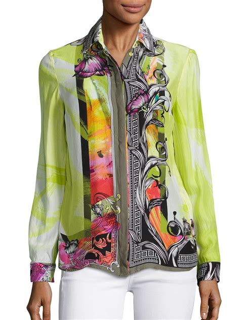 versace silk blouse replica|Versace Blouses for Women .